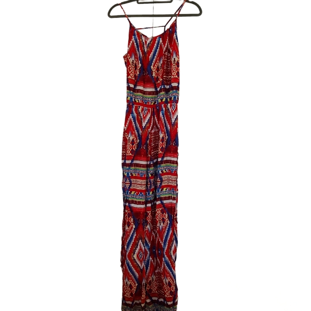 PRINTED Jumpsuit SMALL Red Blue White Yellow green